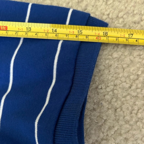 Polo Ralph Lauren Blue & White Striped Golf Polo Shirt Sz L - Picture 6 of 9
